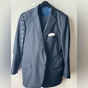 Tom James dark navy custom suit